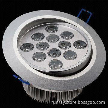 LED Ceiling Light with 85 to 265V AC Voltage and 12 x 1W Power, Measures 137 x 73mm
